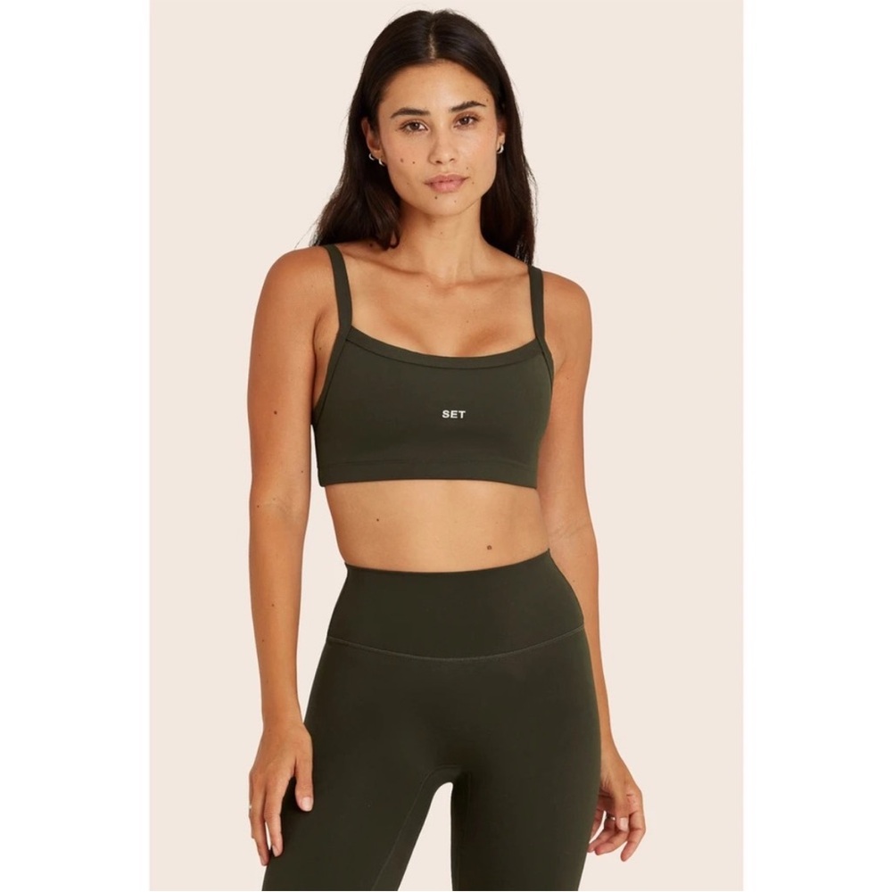Women's Olive Green Sports Bra